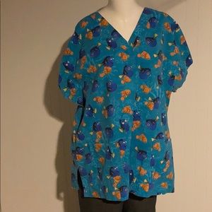 Disney scrub top Finding Nemo scrub top